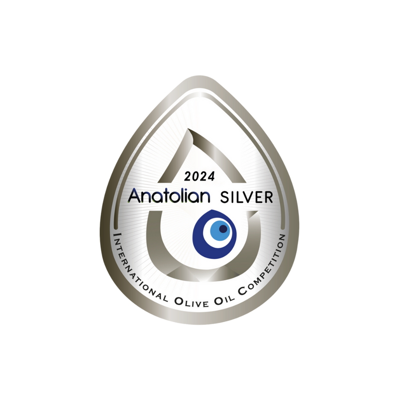 Anatolian Silver 2024 International Olive Oil Competition logo on a transparent background