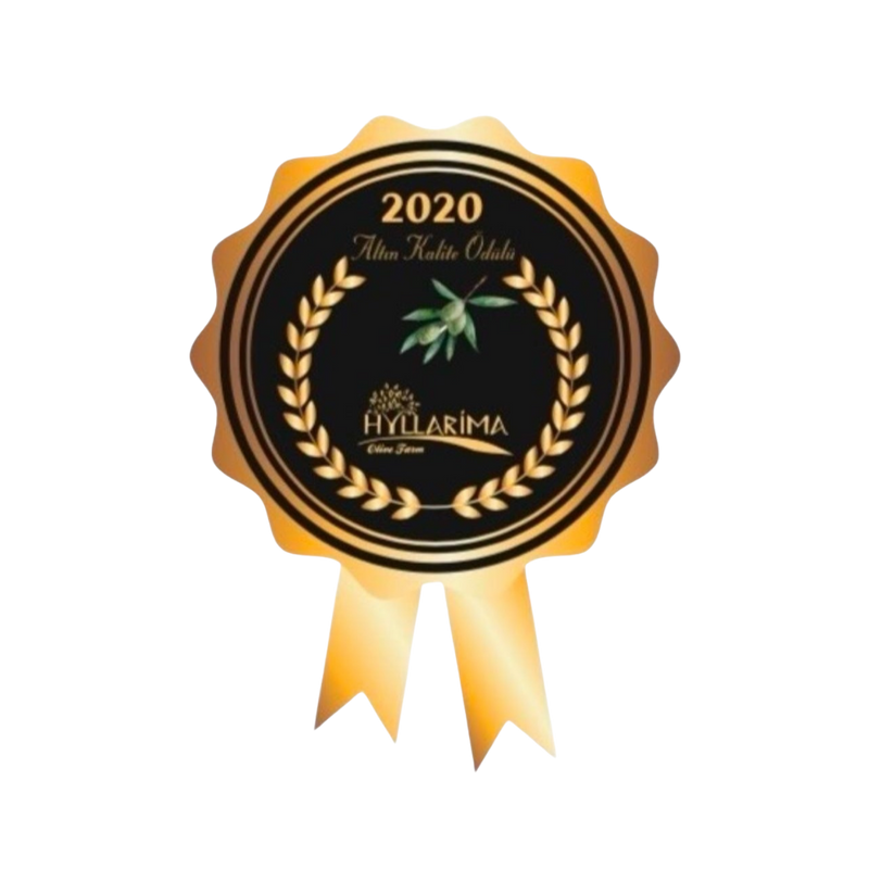 Decorative badge with '2020' and 'Hyllarima' on a transparent background